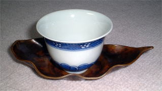 葉形茶托　普段使、千茶道具　販売中　茶道からき　京都店