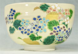 紫陽花茶碗 アジサイ茶碗 夏茶碗 中村能久