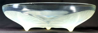 ルネ・ラリック　朝顔　鉢　パールセントガラス３脚付　朝顔１９２１年３８３モデル